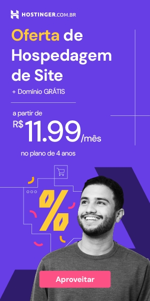 Anúncio da Hostinger com oferta de hospedagem de site
